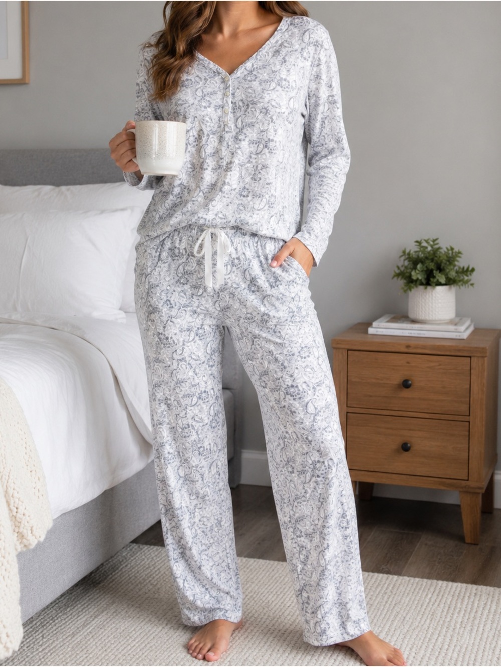 Croft & Barrow XXL Petite Paisley Pajama Set